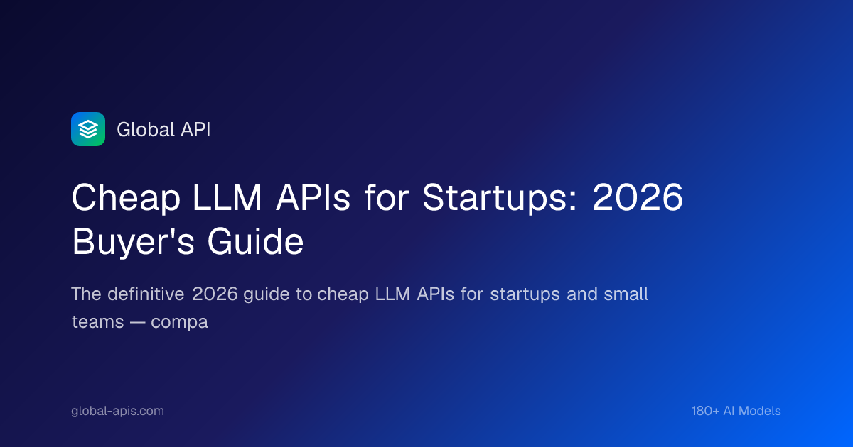 Cheap AI API Startups Guide 2026: Complete Guide