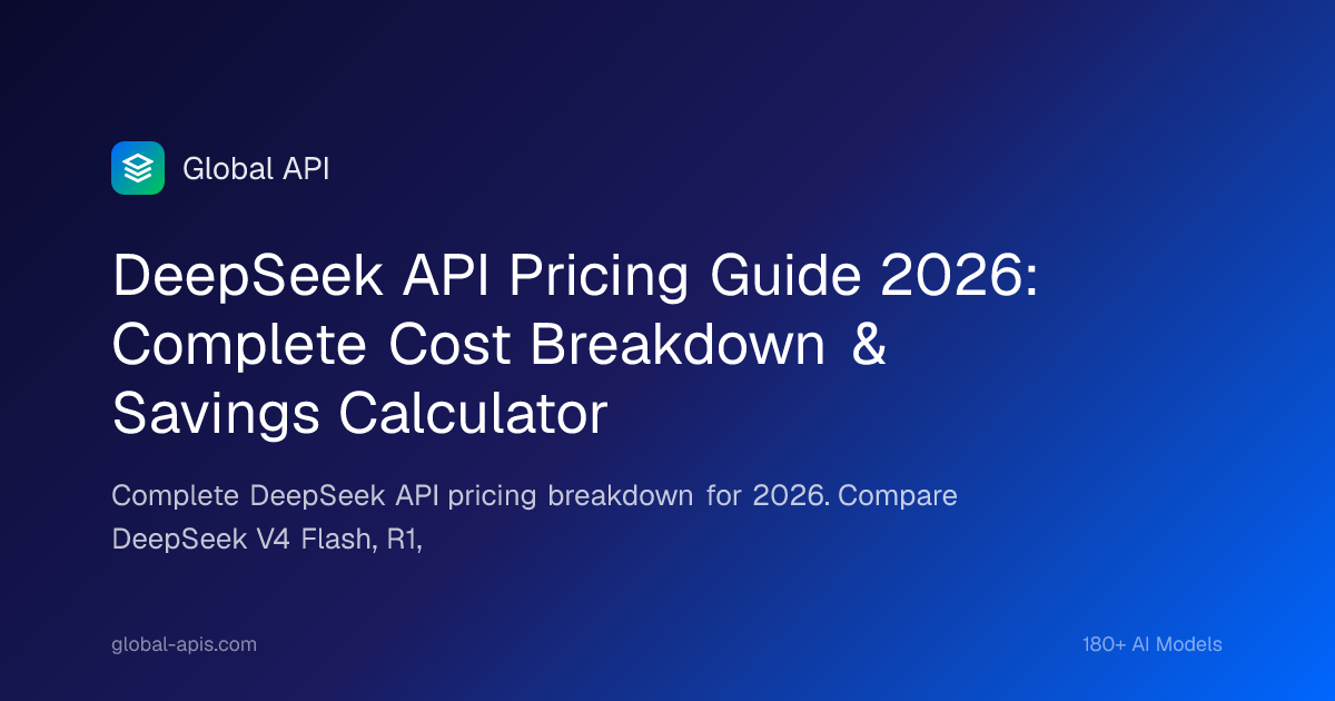 DeepSeek API Pricing Guide 2026: Complete Cost Breakdown & Savings Calculator