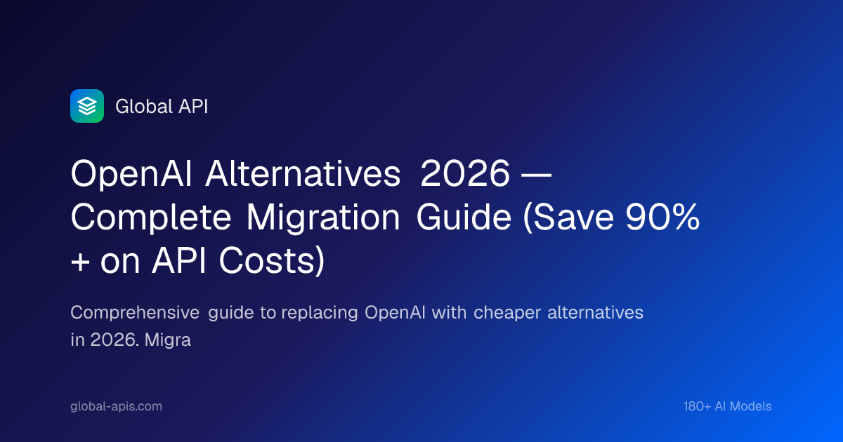 OpenAI Alternatives 2026 Migration Guide 2026: Complete Guide